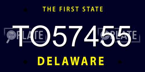 TO57455 Delaware License Plate
