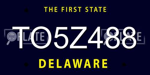 TO5Z488 Delaware License Plate