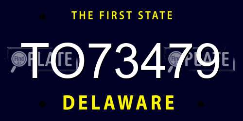 TO73479 Delaware License Plate