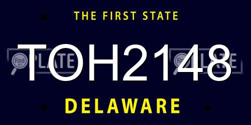 TOH2148 Delaware License Plate