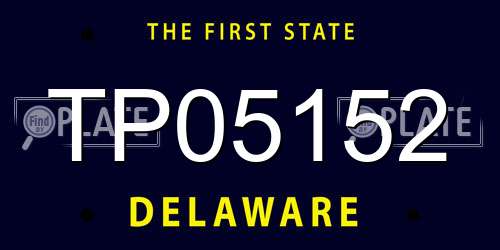 TP05152 Delaware License Plate