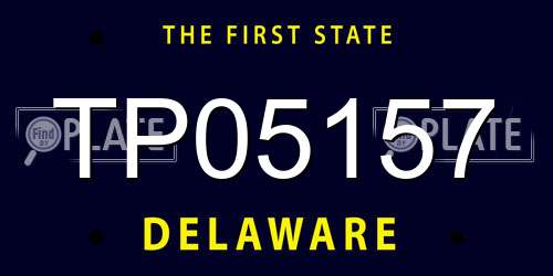 TP05157 Delaware License Plate