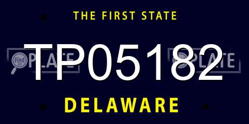 TP05182 Delaware License Plate