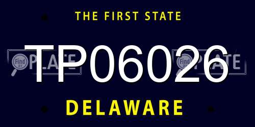 TP06026 Delaware License Plate