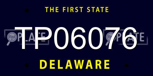 TP06076 Delaware License Plate