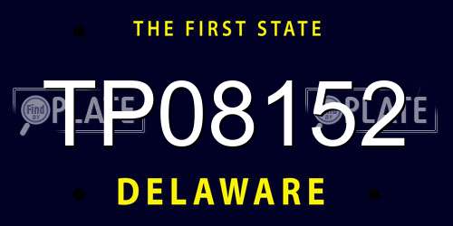 TP08152 Delaware License Plate