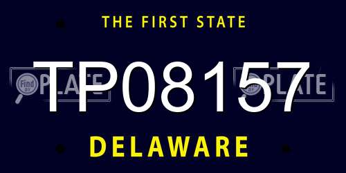 TP08157 Delaware License Plate