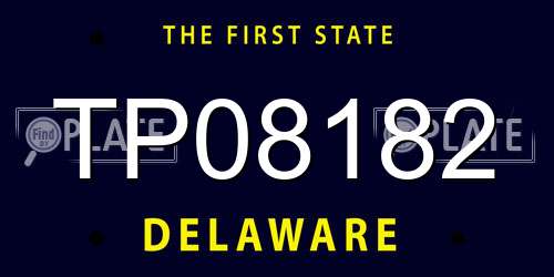 TP08182 Delaware License Plate