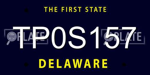 TP0S157 Delaware License Plate