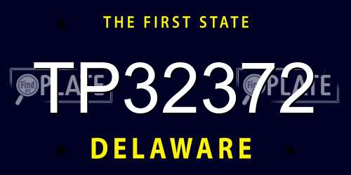 TP32372 Delaware License Plate