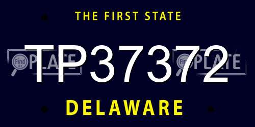 TP37372 Delaware License Plate