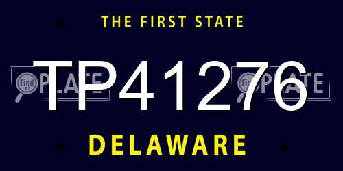 TP41276 Delaware License Plate