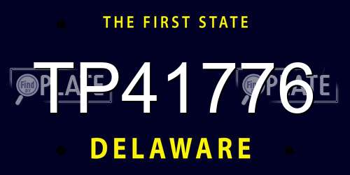 TP41776 Delaware License Plate