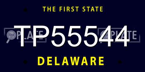TP55544 Delaware License Plate