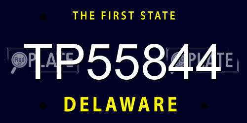 TP55844 Delaware License Plate