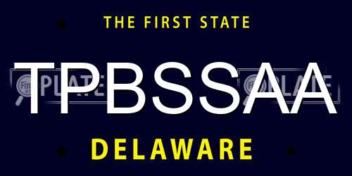 TPBSSAA Delaware License Plate