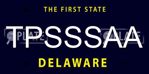 TPSSSAA Delaware License Plate
