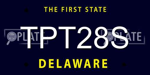 TPT28S Delaware License Plate