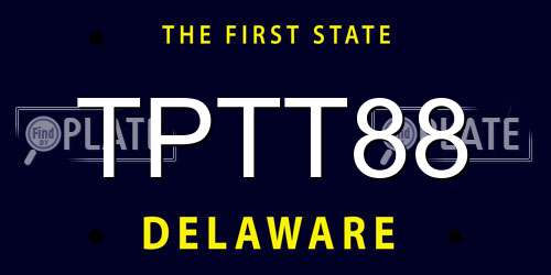 TPTT88 Delaware License Plate