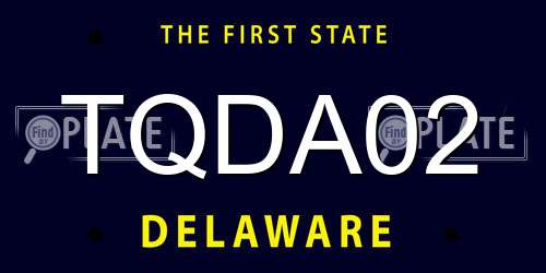 TQDA02 Delaware License Plate