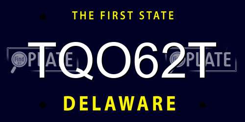 TQO62T Delaware License Plate