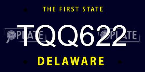 TQQ622 Delaware License Plate