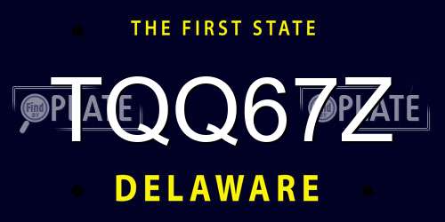 TQQ67Z Delaware License Plate