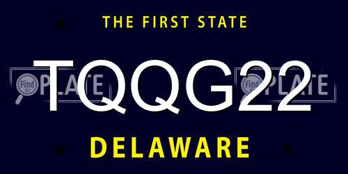 TQQG22 Delaware License Plate