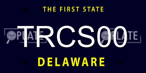 TRCS00 Delaware License Plate