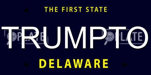 TRUMPTO Delaware License Plate