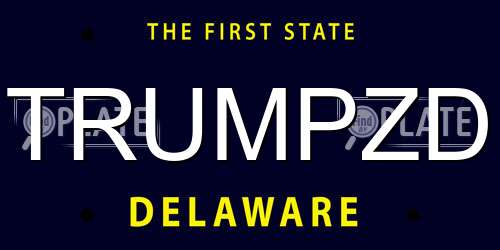 TRUMPZD Delaware License Plate