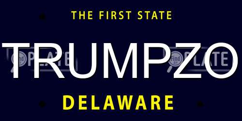 TRUMPZO Delaware License Plate
