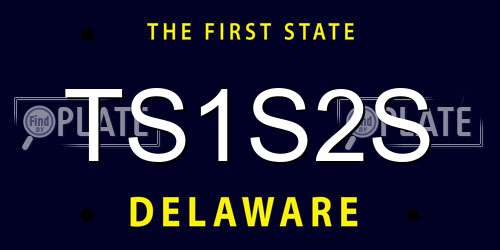 TS1S2S Delaware License Plate