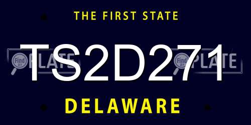 TS2D271 Delaware License Plate
