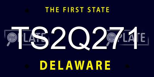 TS2Q271 Delaware License Plate