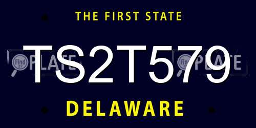 TS2T579 Delaware License Plate