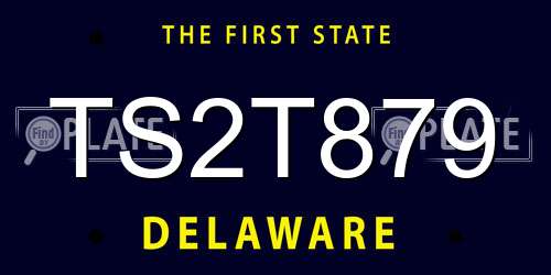 TS2T879 Delaware License Plate