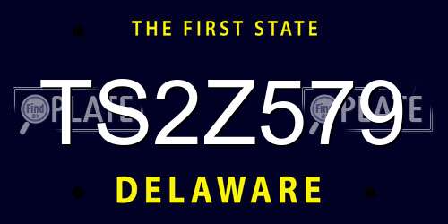 TS2Z579 Delaware License Plate