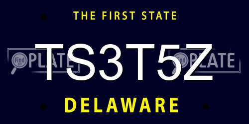 TS3T5Z Delaware License Plate