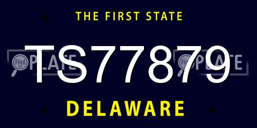 TS77879 Delaware License Plate