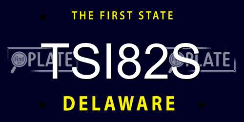 TSI82S Delaware License Plate