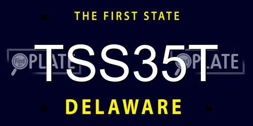 TSS35T Delaware License Plate