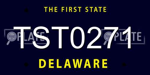 TST0271 Delaware License Plate