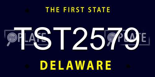 TST2579 Delaware License Plate