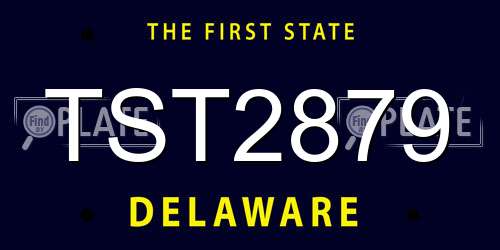 TST2879 Delaware License Plate