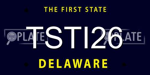 TSTI26 Delaware License Plate