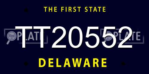 TT20552 Delaware License Plate