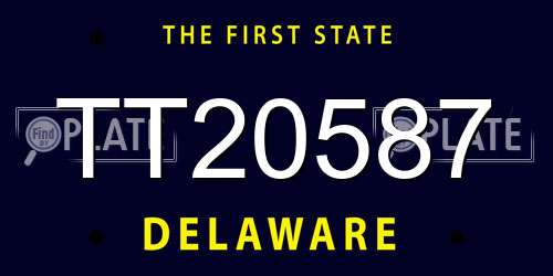 TT20587 Delaware License Plate