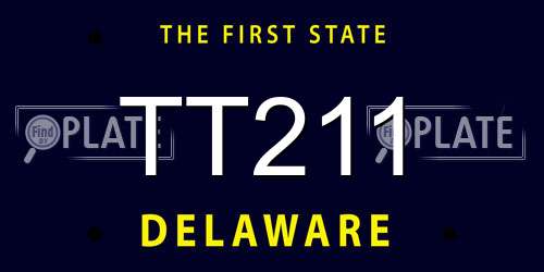 TT211 Delaware License Plate
