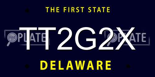 TT2G2X Delaware License Plate